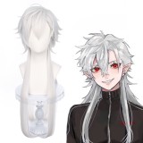80cm Long Straight Silver Virtual YouTuber Anime Kuzuha Wig Synthetic Cosplay Heat Resistant Hair Wigs CS-498I