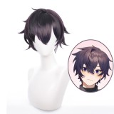 30cm Short Dark Purple Virtual YouTuber Shoto Wig Cosplay Synthetic Anime Heat Resistant Hair Wigs CS-498L