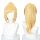 45cm Medium Long Curly LOL League of Legends Game Lux Wig Cosplay Synthetic Anime Hair Wig With One Ponytail CS-500A