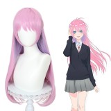 75cm Long Straight Light Pink Mixed Shikimori is Not Just a Cutie Shikimori Micchon Wig Cosplay Synthetic Hair With One Ponytail CS-505A