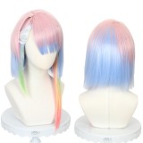 45cm Medium Long Straight Color Mixed Cyberpunk: Edgerunners Lucy Wig Cosplay Synthetic Anime Heat Resistant Hair Wig CS-513A
