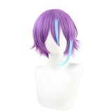 35cm Short Straight Violet&Blue Mixed Project Sekai Colorful Stage! feat. Hatsune Miku Kamishiro Rui Wig Cosplay Synthetic Anime Hair Wig CS-512A