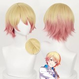 30cm Short Blonde&Pink Mixed Project Sekai Game Tenma Tsukasa Wig Cosplay Synthetic Anime Heat Resistant Hair Wig CS-512E