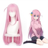80cm Long Straight Light Pink Bocchi The Rock Anime Goto Hitori Wig Cosplay Synthetic Heat Resistant Hair Wig CS-517A