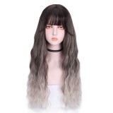 70cm Long Body Wave Three Colors Mixed Fashion Lolita Wig Synthetic Anime Cosplay Heat Resistant Halloween Party Wig CS-850