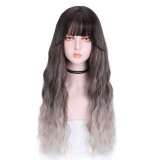 70cm Long Body Wave Three Colors Mixed Fashion Lolita Wig Synthetic Anime Cosplay Heat Resistant Halloween Party Wig CS-850