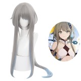 90cm Long Silver Gray&Blue Genshin Impact Game Guizhong Wig Cosplay Synthetic Anime Heat Resistant Hair Wig CS-555M