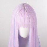 60cm Long Straight Purple Mixed Fashion Lolita Wig Synthetic Anime Cosplay Heat Resistant Halloween Party Wig CS-846A