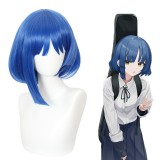 35cm Short Blue Bobo Bocchi The Rock Anime Yamada Ryo Wig Cosplay Synthetic Heat Resistant Hair Wig CS-517D