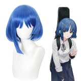 35cm Short Blue Bobo Bocchi The Rock Anime Yamada Ryo Wig Cosplay Synthetic Heat Resistant Hair Wig CS-517D