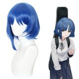 35cm Short Blue Bobo Bocchi The Rock Anime Yamada Ryo Wig Cosplay Synthetic Heat Resistant Hair Wig CS-517D