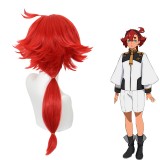 55cm Long Red Mobile Suit Gundam:The Witch from Mercury Suletta Mercury Wig Synthetic Anime Cosplay Wigs CS-521A