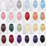 High Quality 40cm Medium Long MSN Bob Wig Cosplay Multi Colors Peluca Synthetic Anime Cosplay Heat Resistant Hair Wigs CC007