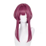 45cm Long Straight Dark Rose Honkai Star Rail Game Kafka Cosplay Wig Synthetic Anime Halloween Party Wig CS-526F
