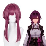 45cm Long Straight Dark Rose Honkai Star Rail Game Kafka Cosplay Wig Synthetic Anime Halloween Party Wig CS-526F