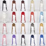 90cm Long Straight Multi Colors MSN Ponytail Peluca Vocaloid Miku Cosplay Wig Synthetic Anime Halloween Party Wig CC008