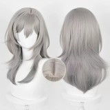 45cm Medium Long Gray Honkai Star Rail Game Trailblazer Wig Cosplay Synthetic Anime Halloween Party Wig CS-526GH