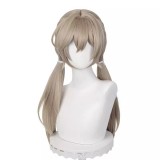 65cm Long Straight Light Flaxen Honkai Star Rail Qingque Wig Synthetic Anime Cosplay Hair Wigs CS-526L