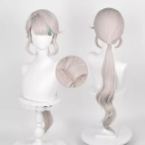 80cm Long Curly Light Gray Gold&Green Mixed Genshin Impact Lynette Wig Cosplay Synthetic Anime Hair Wigs CS-555S