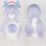 55cm Long Light Blue Mixed Genshin Impact Anime Sigewinne Wig Synthetic Cosplay Costume Wigs CS-555U