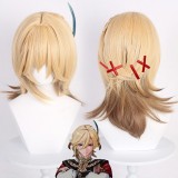 40cm Short Blonde&Brown Mixed Genshin Impact Kaveh Wig Cosplay Synthetic Anime Hair Wigs CS-666C