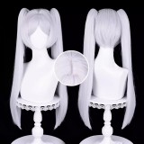 70cm Long Straight Silver Frieren At The Funeral Anime Frieren Wig Cosplay Synthetic Halloween Ponytails Wig CS-529A