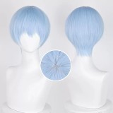 30cm Short Light Blue Bobo Frieren At The Funeral Himmel Wig Cosplay Synthetic Anime Halloween Party Hair Wigs CS-529B