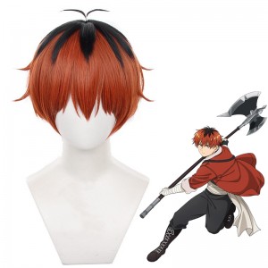 30cm Short Black&Orange Omber Frieren At The Funeral Stark Wig Cosplay Synthetic Anime Bobo Wigs CS-529D