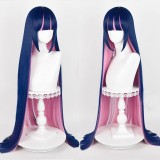 100cm Long Straight Blue&Pink Mixed Stocking Anarchy Wig Synthetic Anime Cosplay Wig CS-531B