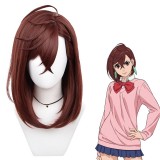 40cm Medium Long Red Brown Dandadan Anime Momo Ayase Wig Synthetic Cosplay Wigs CS-631A