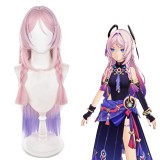 85cm Long  Straight Pink Purple Mixed Genshin Impact Anime Citlali Wig Synthetic Halloween Party Wig CS-666K
