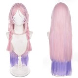 85cm Long  Straight Pink Purple Mixed Genshin Impact Anime Citlali Wig Synthetic Halloween Party Wig CS-666K