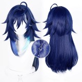 65cm Long Blue Mixed Genshin Impact Ororon Wig Synthetic Anime Halloween Party Cosplay Hair Wigs CS-666M