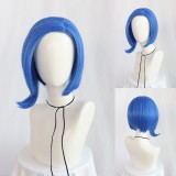 35cm Short Blue Inside Out Sadness Wig Synthetic Anime Cosplay Heat Resistant Hair Wigs CS-274D