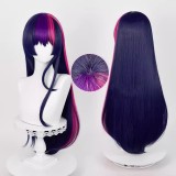 70cm Long Dark Blue&Pink Mixed My Little Pony Twilight Sparkle Wig Synthetic Anime Cosplay Hair Wigs CS-628B