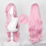 100cm Long Curly Light Pink My Little Pony Fluttershy Wig Synthetic Anime Cosplay Hair Wigs CS-628A
