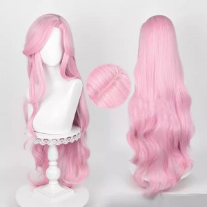 100cm Long Curly Light Pink My Little Pony Fluttershy Wig Synthetic Anime Cosplay Hair Wigs CS-628A