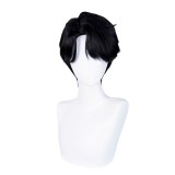 30cm Short Black Straight KPOP Demon Hunters Jinu Wig Synthetic Anime Halloween Party Cosplay Hair Wigs CS-639H