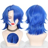 40cm Short Royal Blue Zootopia 2 Anime Snake Gary Wig Synthetic Halloween Party Cosplay Hair Wigs CS-278K