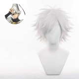 30cm Short White Qifrey Wig Cosplay Witch Hat Atelier Anime Synthetic Halloween Party Heat Resistant Hair Wig CS-644B