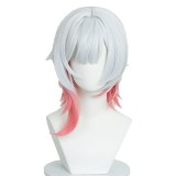 35cm Short Silver&Pink Mixed Magical Girl Witch Trial Sakuraba Ema Wig Cosplay Synthetic Anime Hair Wigs CS-688A